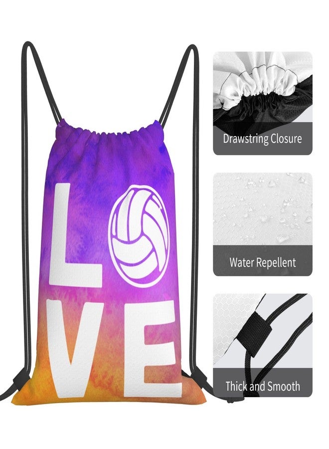 AIMASTZ Love Volleyball Unisex Drawstring Backpack Bag Sport Gym Swim Travel Sackpack - Image 4